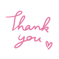 Thank you pink font