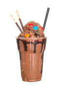 Chocolate juice frappe drink is refreshing.
