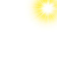 Sun element on png transparent