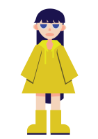 the girl with raincoat