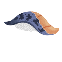 Japanese Eel sushi, Paper texture