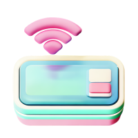 Technology element in 3D style