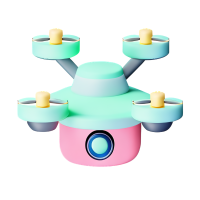 Technology element in 3D style