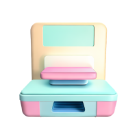 Technology element in 3D style