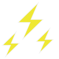 Cute Weather  icon of thunder