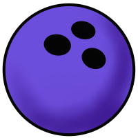 purple bowling ball