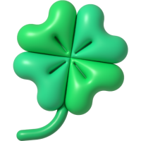 네잎클로버  3D 일러스트