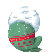 Snowball on the glove, Merry Christmas, Christmas theme, free pic