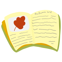 Autumn outfit and hobbies illustration