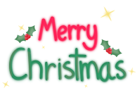 Merry christmas text handwriting doodle with halo