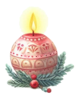 Clip art of cute Christmas candles