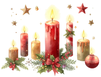 Clip art of cute Christmas candles