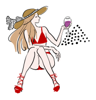 Woman enjoying a glass of wine