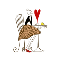 Parisiennes relaxing in a cafe.