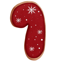 Red christmas cookie clipart.