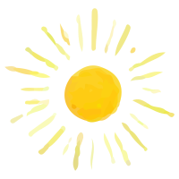 Sunshine of the Sun Watercolor Illustration