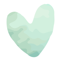 Watercolor touch fluffy heart icon