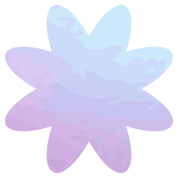 Soft and lovely flower-shaped decoration illustration in watercolor