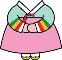 명절 한복입은 어린이일러스트