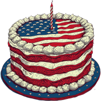 アメリカ国旗ケーキ