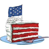 アメリカ国旗ケーキ
