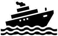 배 아이콘, 선박, 보트 픽토그램