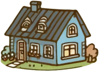 Pretty watercolour houses, residential.