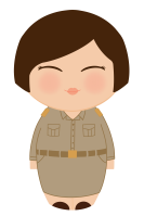 Thai female teacher wearing uniform