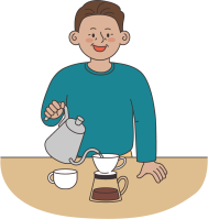 12. 50대 남성- 1인- 드립커피