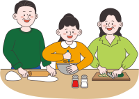 32. 50대 여성-50대 여성-10대 여성- 3인- 요리하기