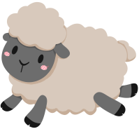 Cute cartoon sheep