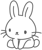 Simple hand-drawn illustration of a rabbit.