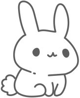 Simple hand-drawn illustration of a rabbit.