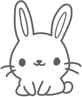 Simple hand-drawn illustration of a rabbit.