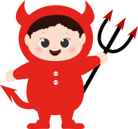 악마 할로윈 코스프레 귀신 귀여운 아이들 어린이 캐릭터 일러스트