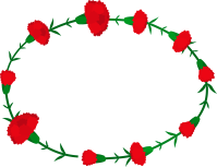 mother's day carnation message frame