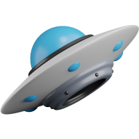 Alien Spaceship 3D Icon