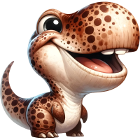 Funny Dinosaurs with a Good Mood, Watercolor Clipart, PNG