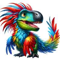 Funny Dinosaurs with a Good Mood, Watercolor Clipart, PNG