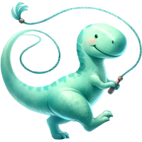 Funny Dinosaurs with a Good Mood, Watercolor Clipart, PNG