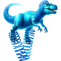 Funny Dinosaurs with a Good Mood, Watercolor Clipart, PNG