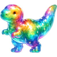 Funny Dinosaurs with a Good Mood, Watercolor Clipart, PNG