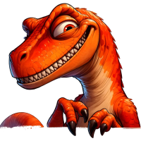 Funny Dinosaurs with a Good Mood, Watercolor Clipart, PNG