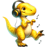 Funny Dinosaurs with a Good Mood, Watercolor Clipart, PNG