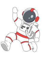 단순한 우주인 일러스트