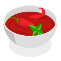 3D Isometric Flat  Set of Soup Bowls. Item 4