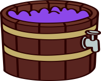 wooden bucket