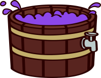 wooden bucket
