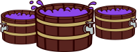 wooden bucket