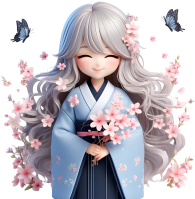 3d girl in Kimono